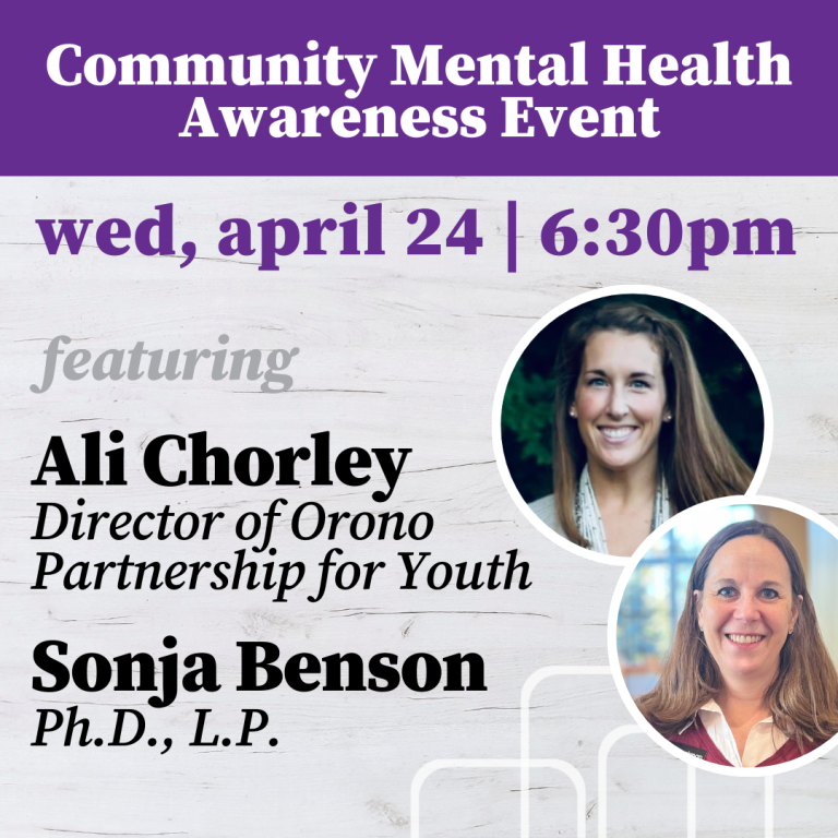 community mental health awareness event, april 24