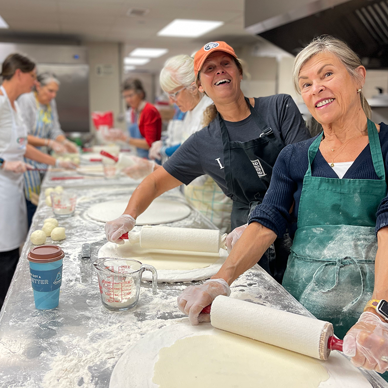 making lefse for agape gift market